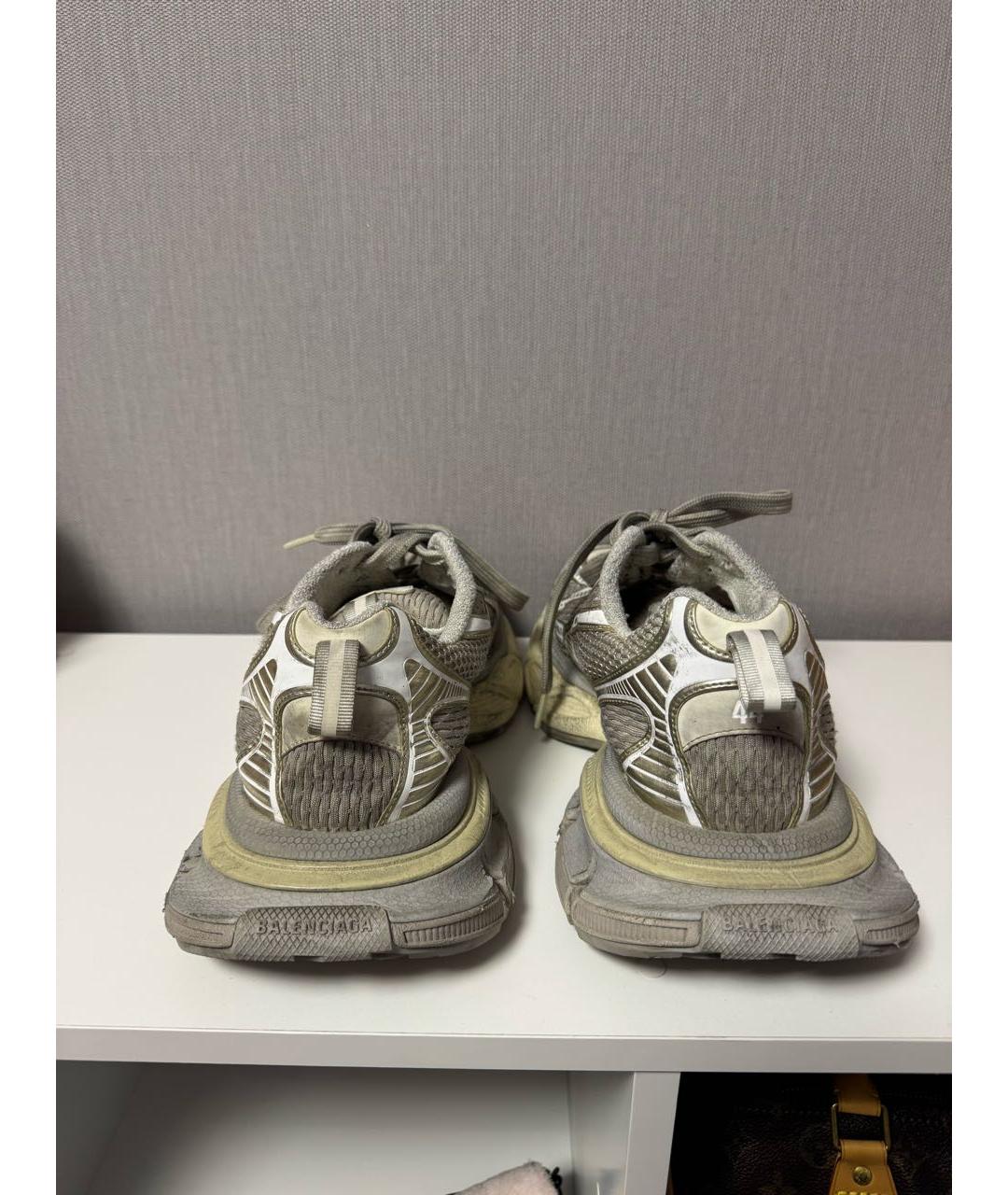 BALENCIAGA Серые текстильные низкие кроссовки / кеды, фото 4