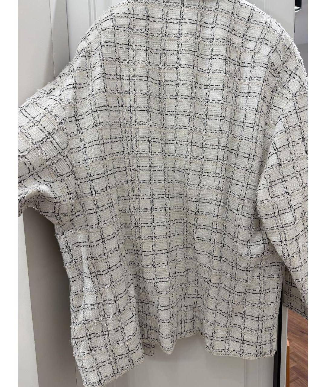 CHANEL Белый твидовый жакет/пиджак, фото 4