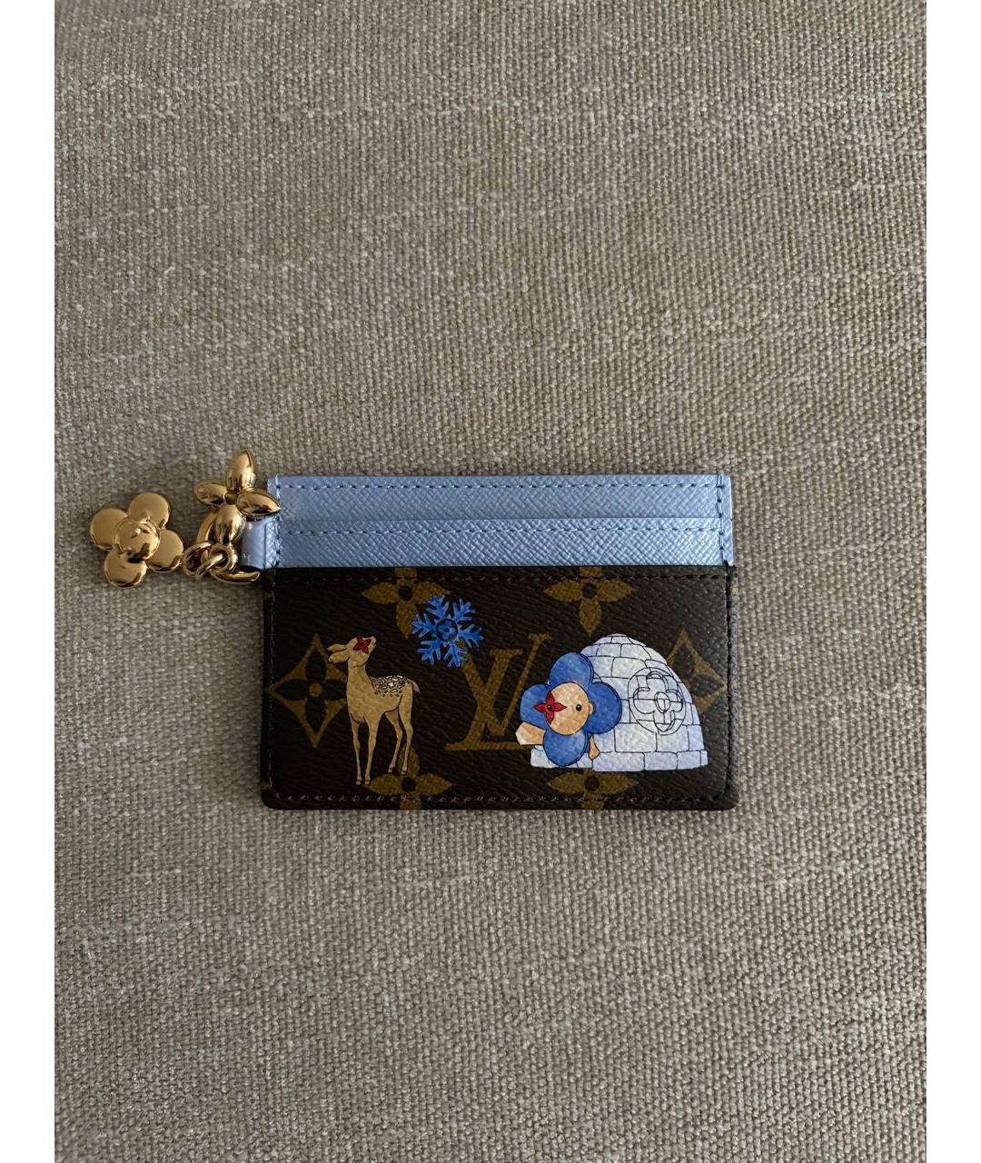 LOUIS VUITTON Коричневый кардхолдер, фото 3