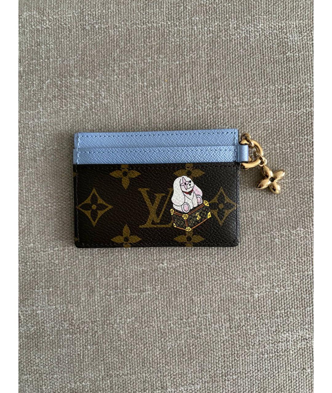 LOUIS VUITTON Коричневый кардхолдер, фото 4