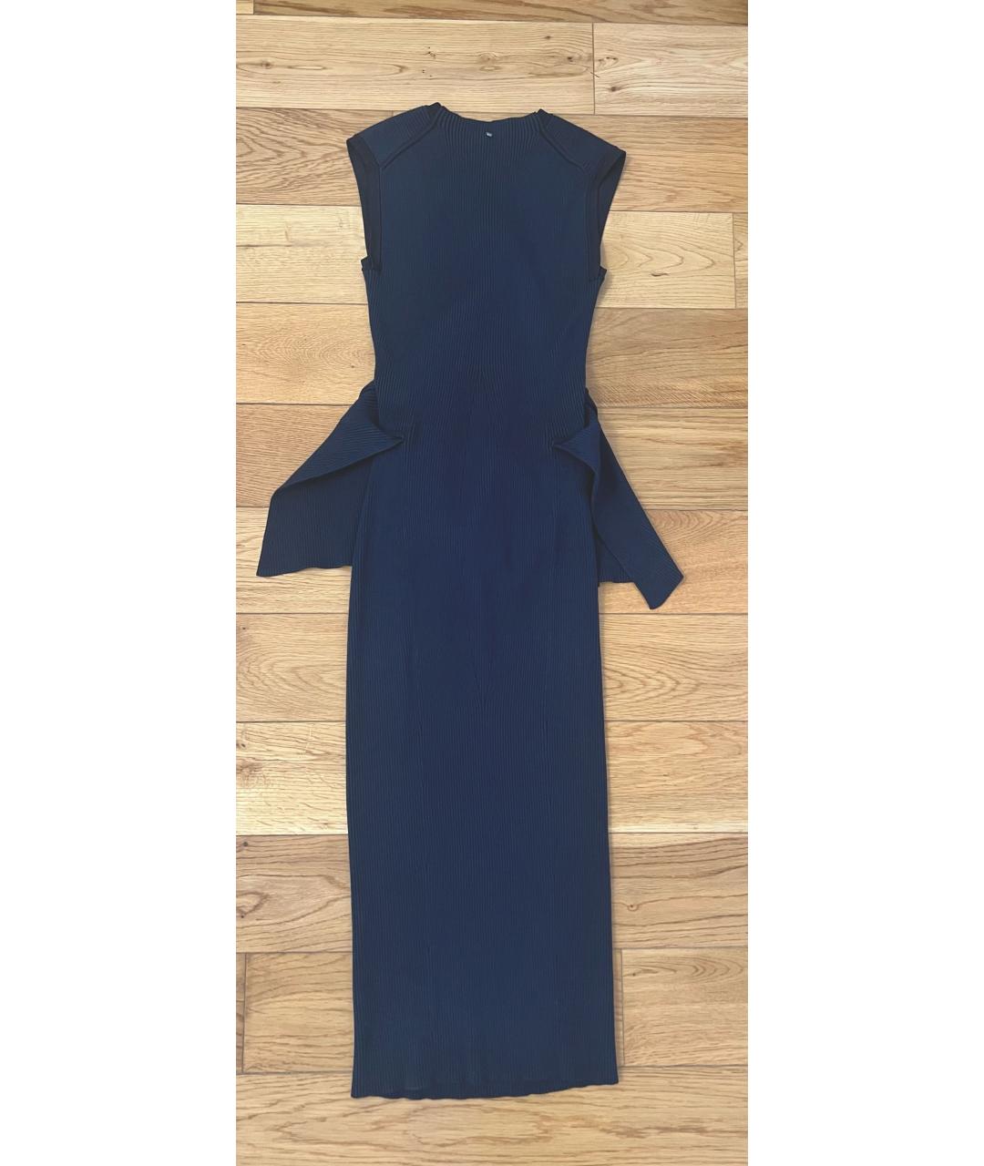 SPORTMAX Темно-синее вискозное повседневное платье, фото 3