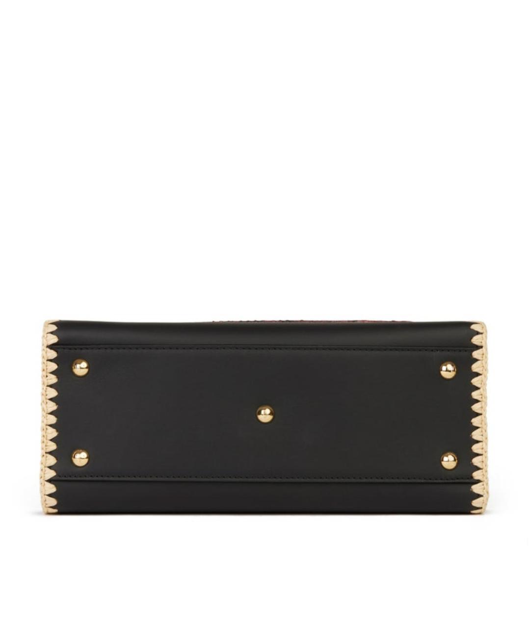 FENDI Черная кожаная сумка с короткими ручками, фото 7