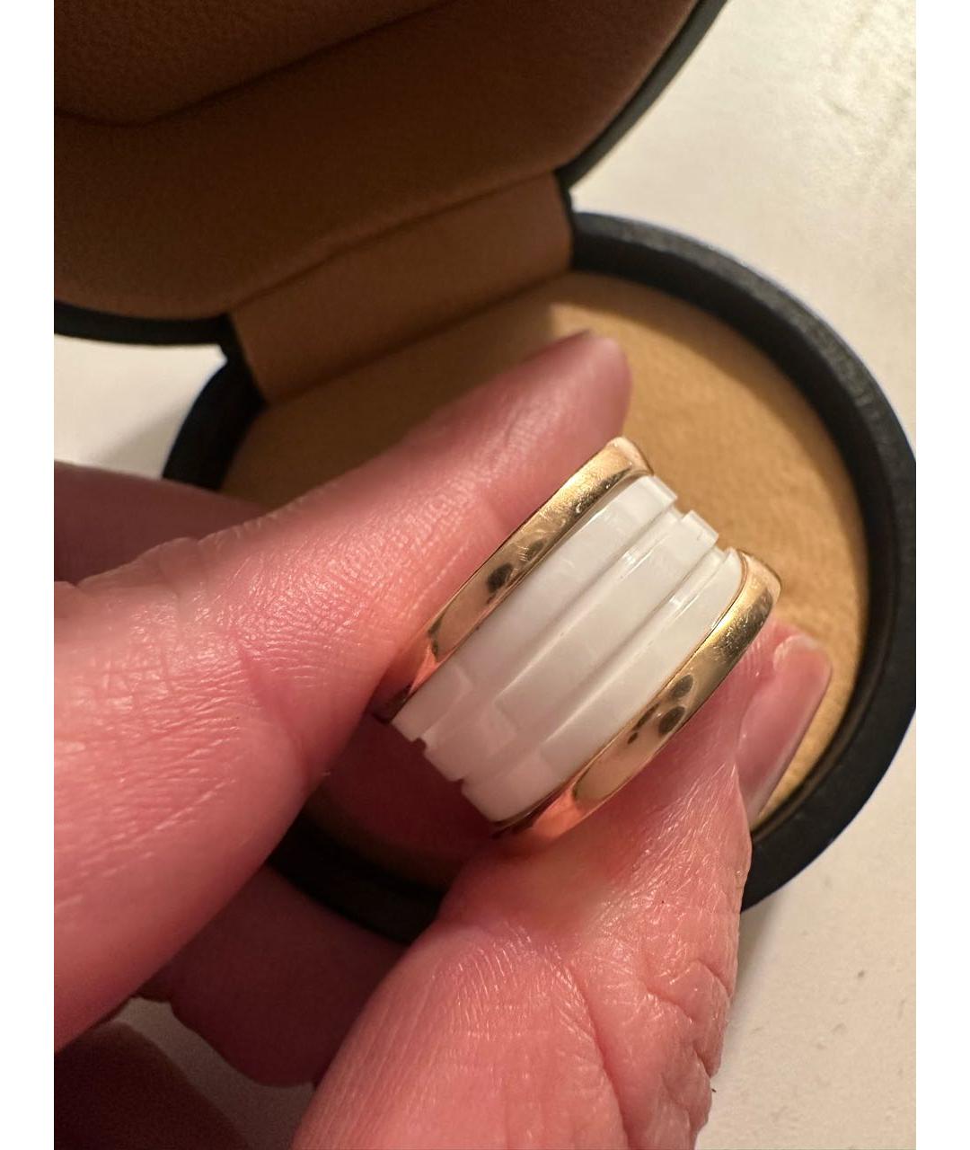 BVLGARI Белое кольцо из розового золота, фото 2