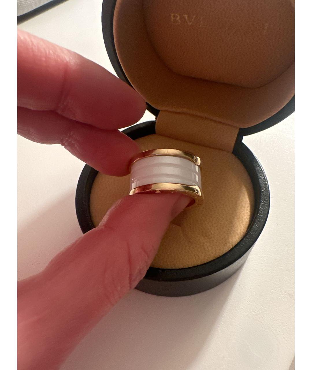 BVLGARI Белое кольцо из розового золота, фото 5