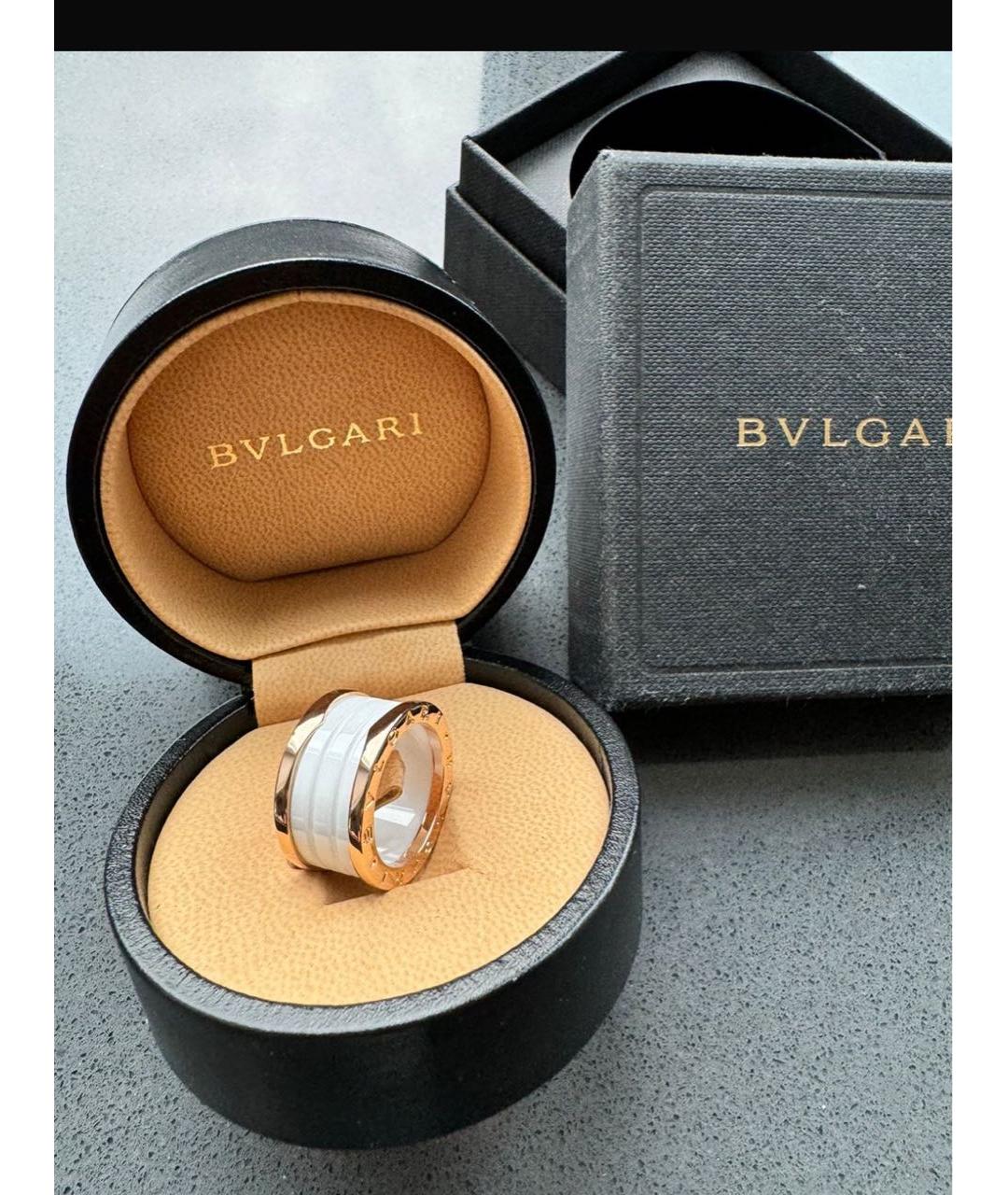 BVLGARI Белое кольцо из розового золота, фото 4