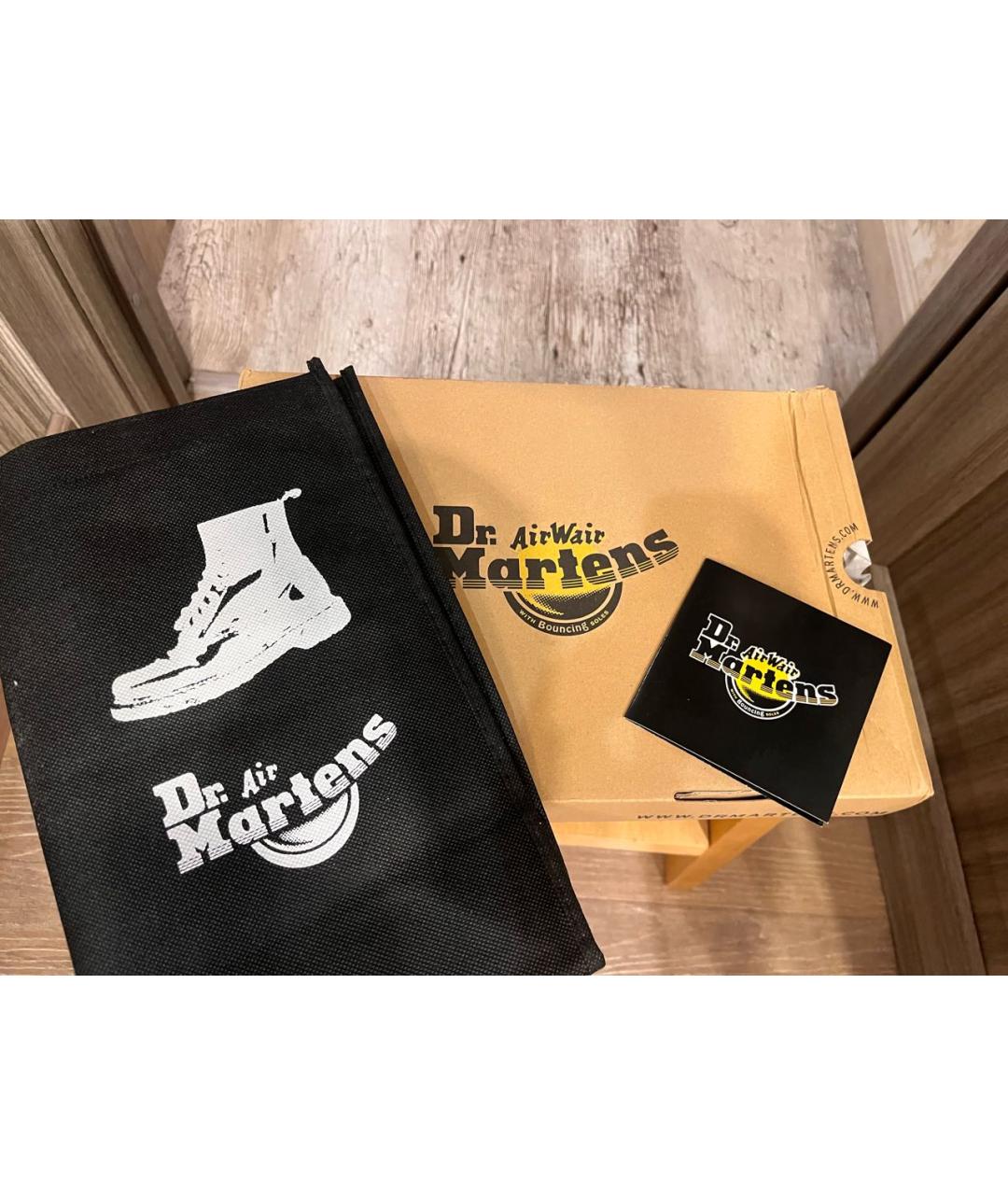 DR. MARTENS Бордовые кожаные ботинки, фото 7