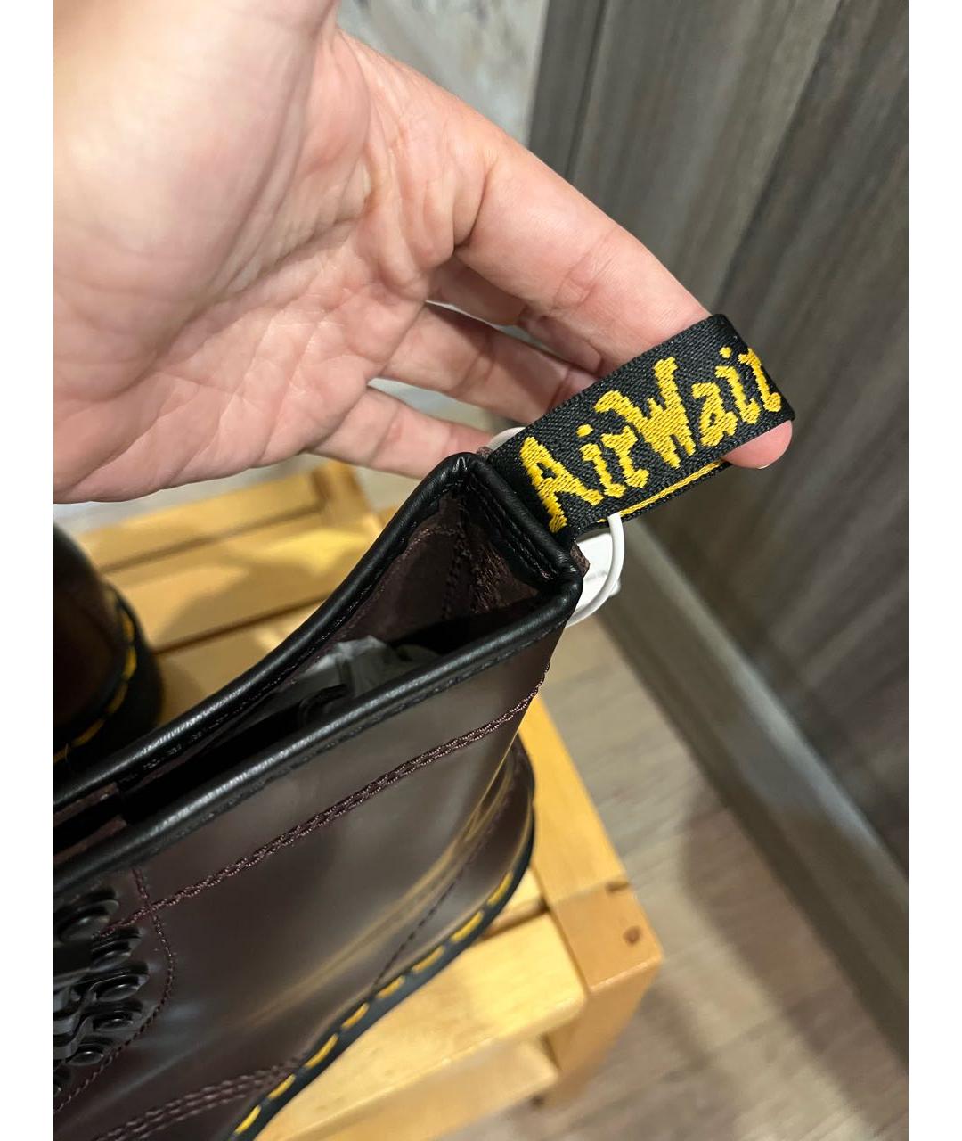 DR. MARTENS Бордовые кожаные ботинки, фото 6