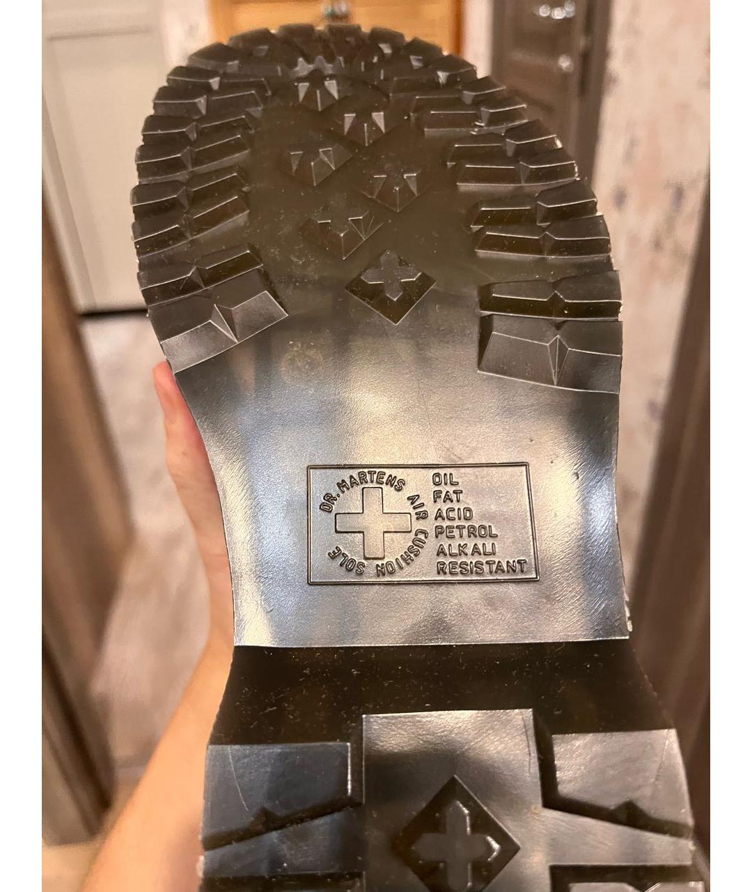 DR. MARTENS Бордовые кожаные ботинки, фото 5