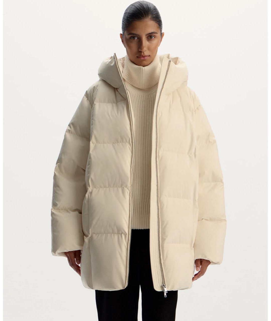 12 STOREEZ Белый полиамидовый пуховик, фото 5