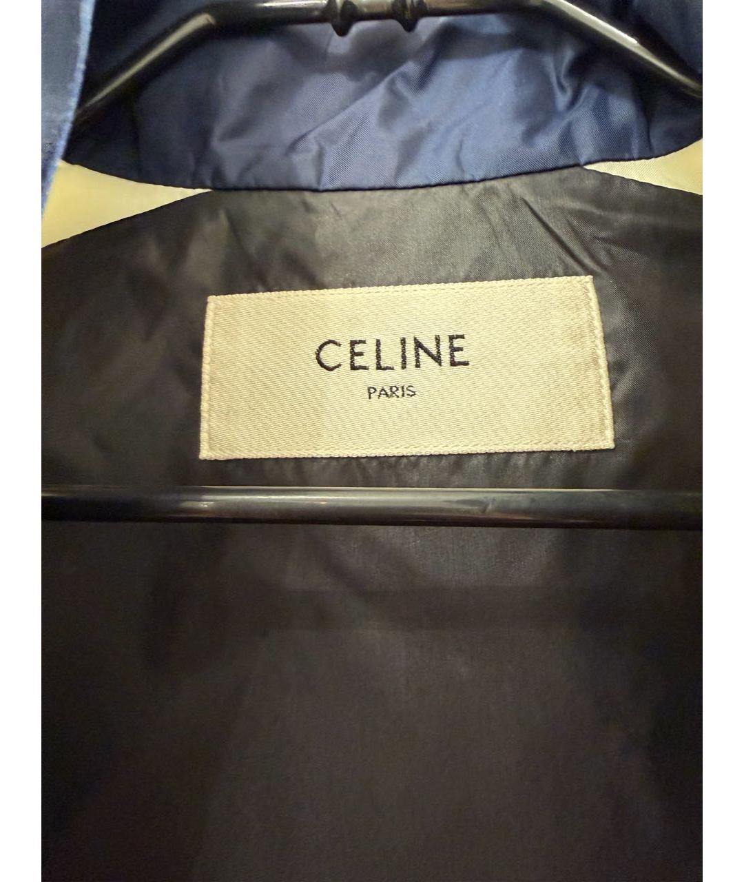 CELINE Синяя полиэстеровая куртка, фото 2
