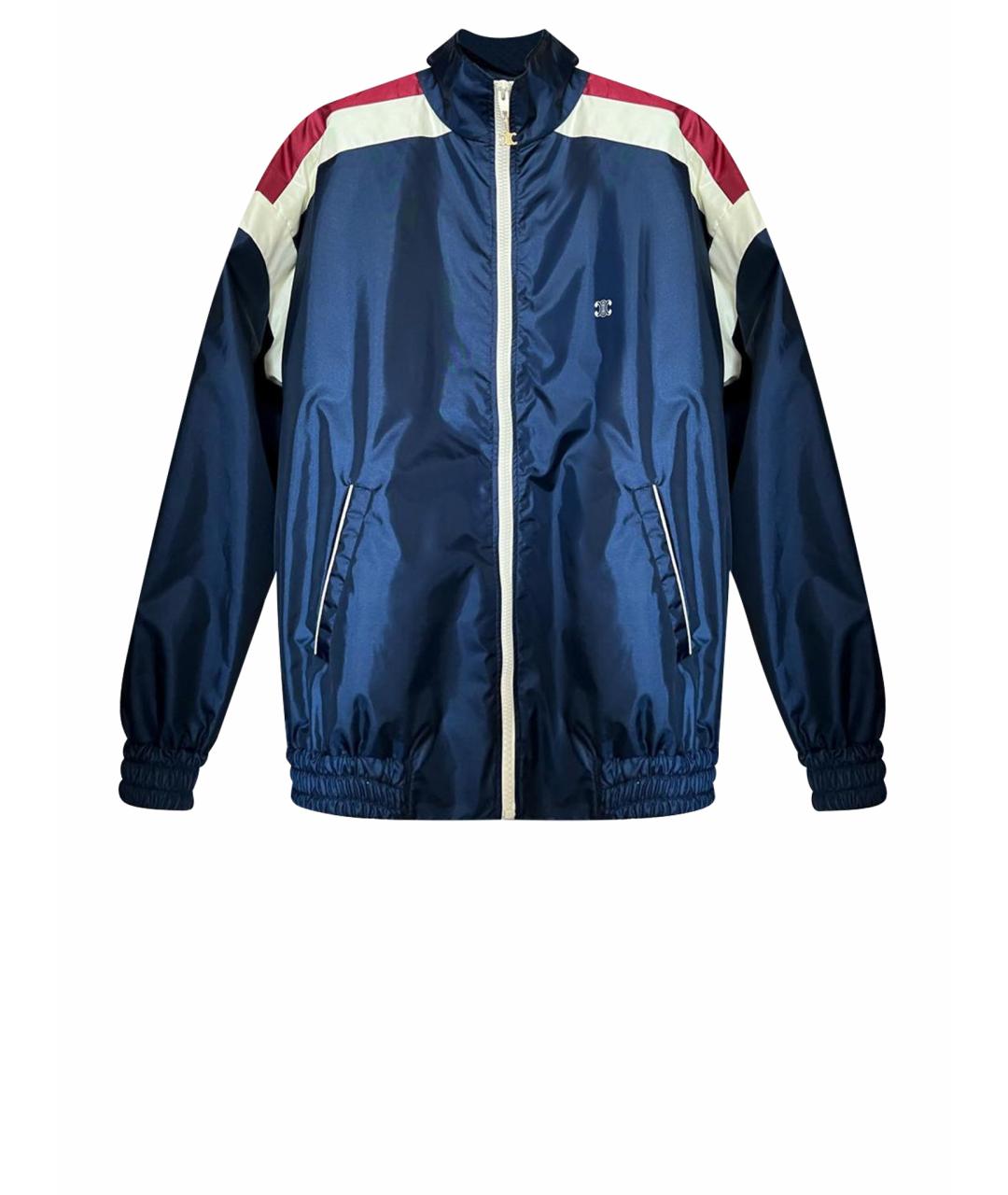 CELINE Синяя полиэстеровая куртка, фото 1