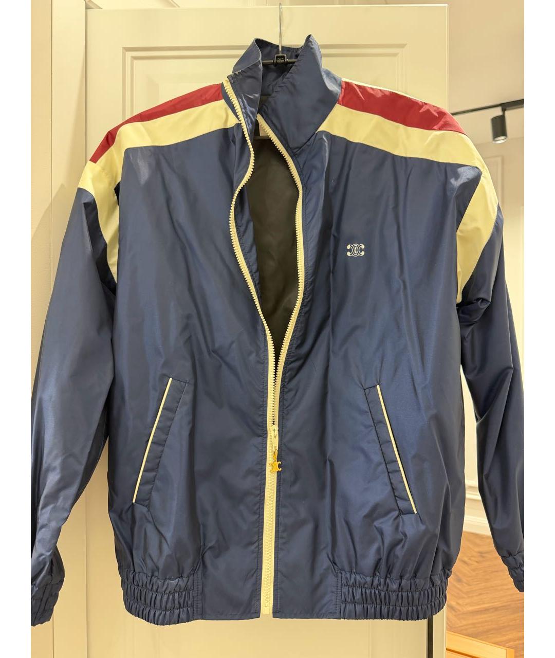 CELINE Синяя полиэстеровая куртка, фото 5