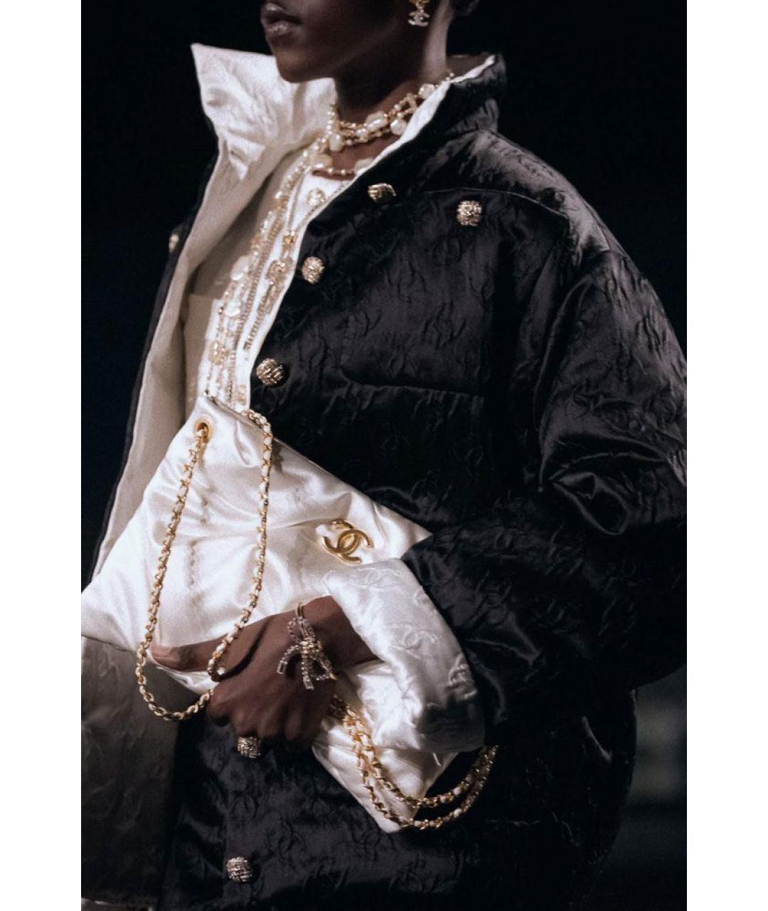 CHANEL Черный шелковый пуховик, фото 7