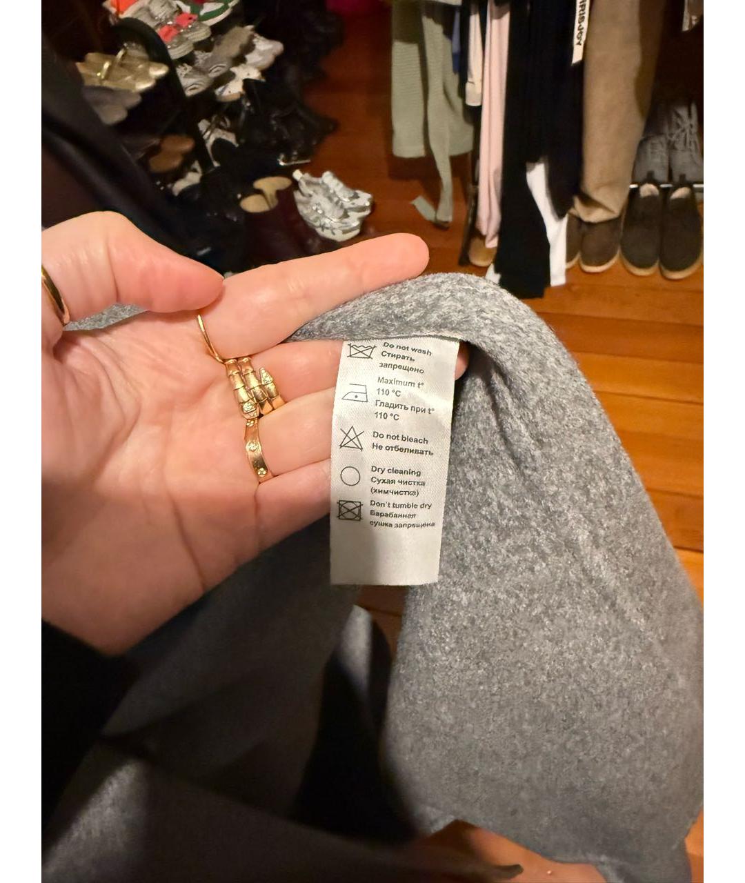 12 STOREEZ Серое шерстяное пальто, фото 4