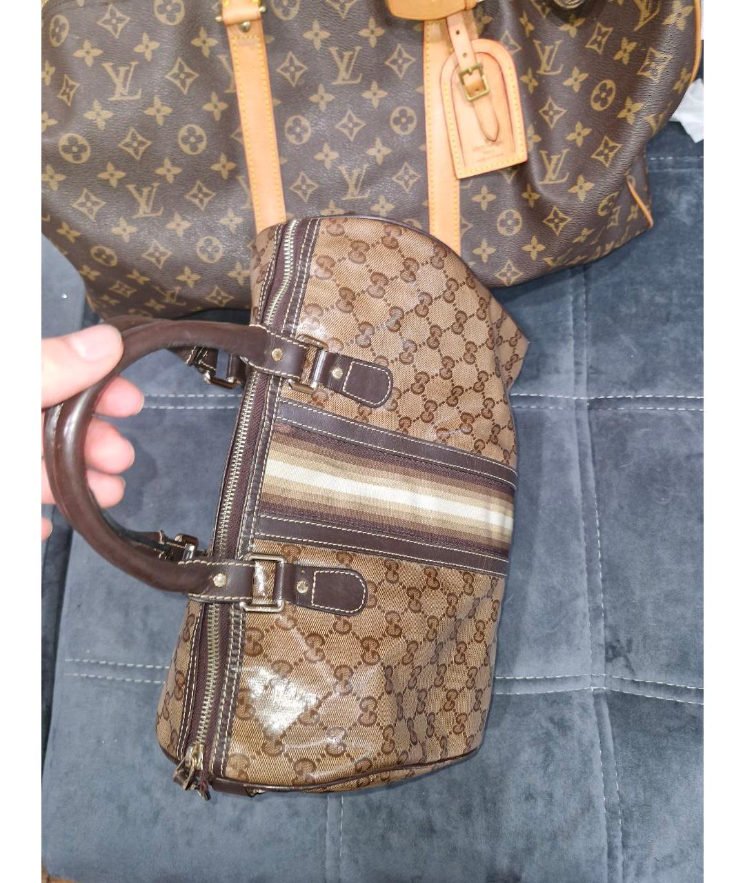 GUCCI Коричневая кожаная сумка с короткими ручками, фото 2