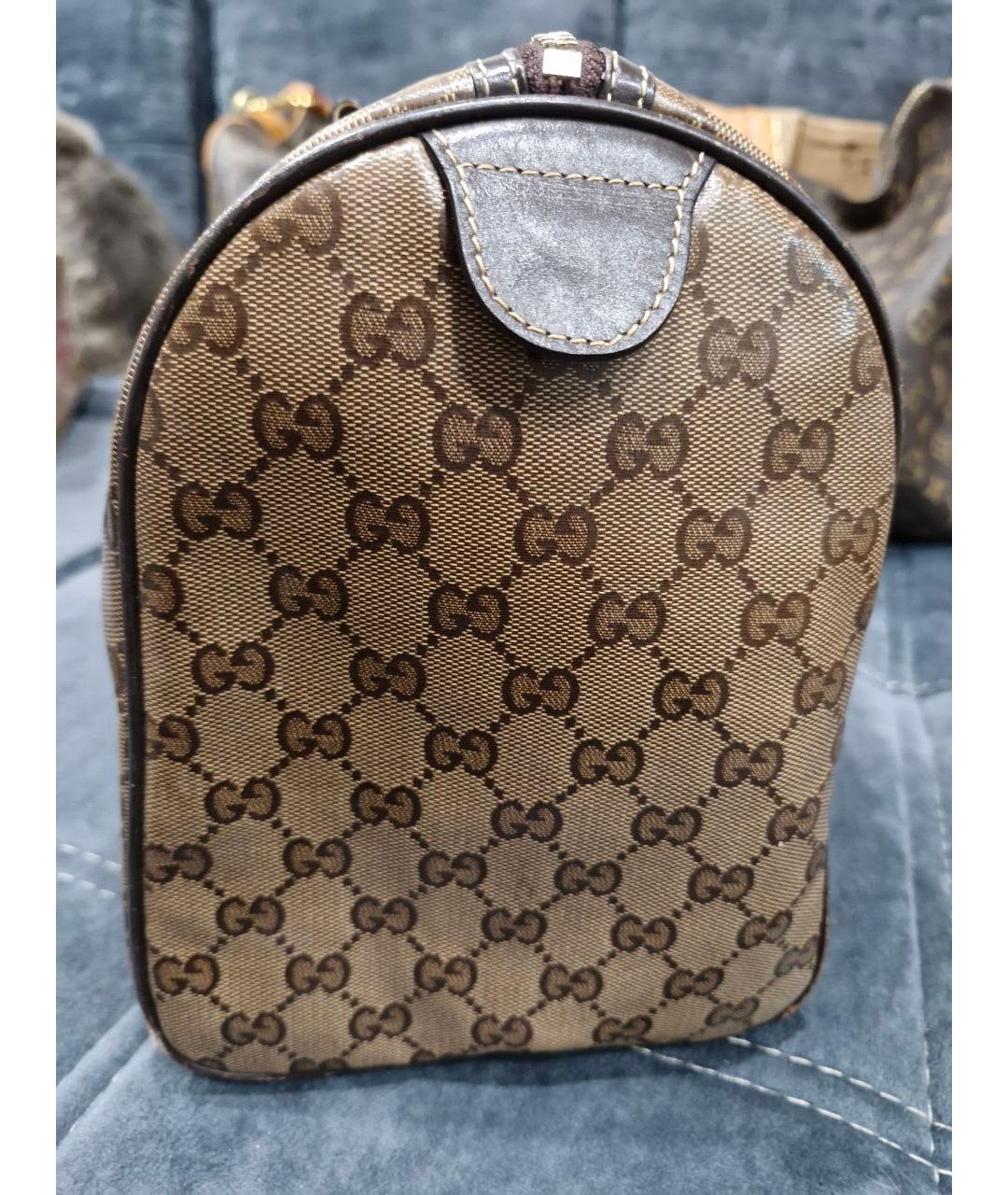 GUCCI Коричневая кожаная сумка с короткими ручками, фото 4