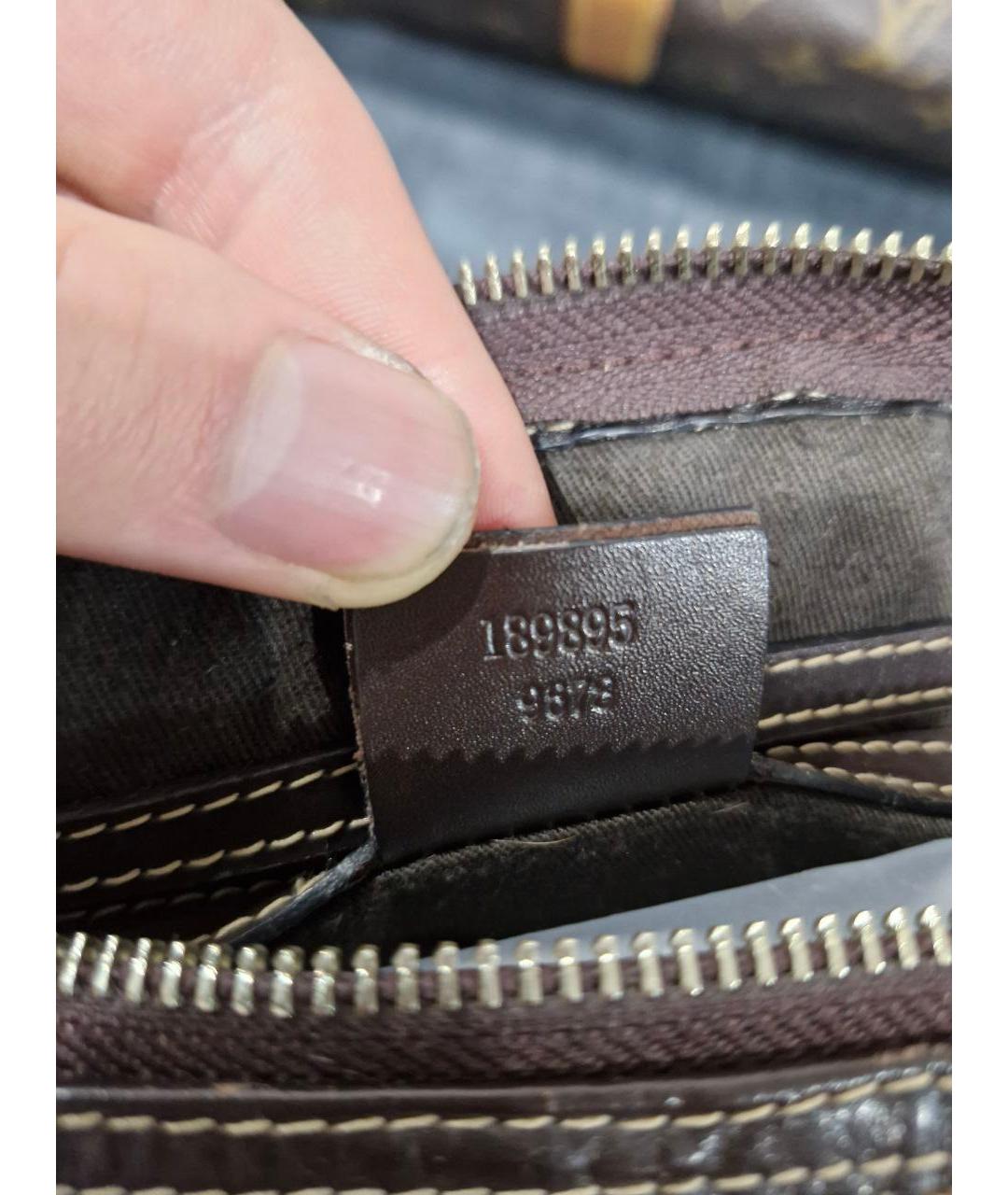 GUCCI Коричневая кожаная сумка с короткими ручками, фото 7