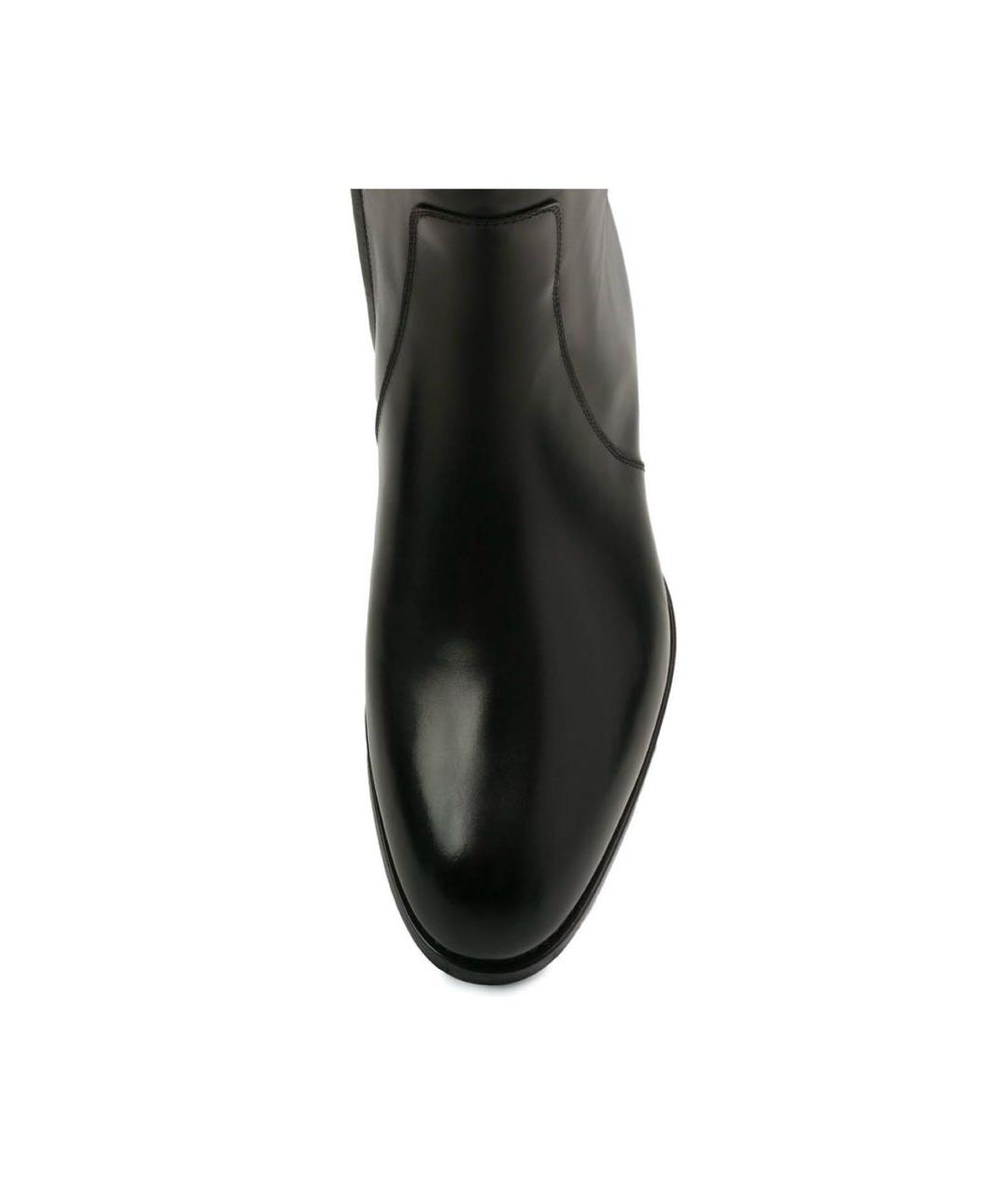 SANTONI Черные кожаные сапоги, фото 3