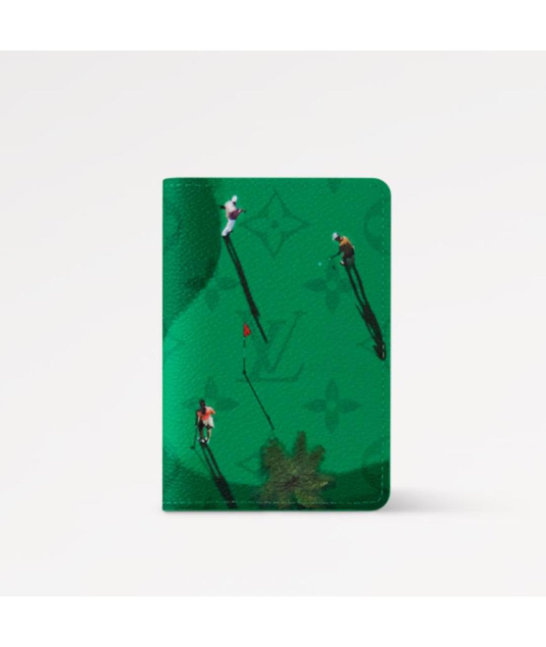 LOUIS VUITTON Зеленый кардхолдер, фото 5