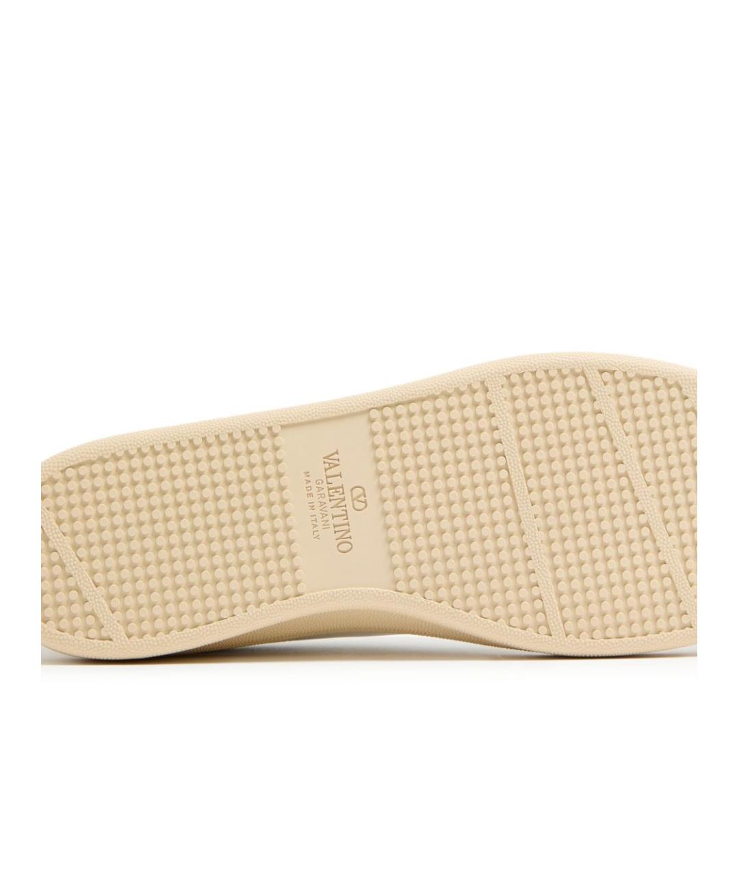 VALENTINO Белые кожаные низкие кроссовки / кеды, фото 5