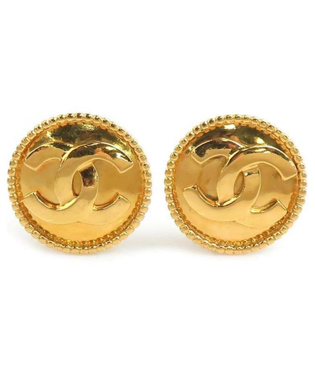 CHANEL Золотые позолоченные клипсы, фото 7