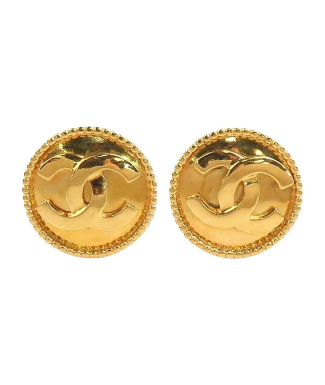 CHANEL Золотые позолоченные клипсы, фото 1