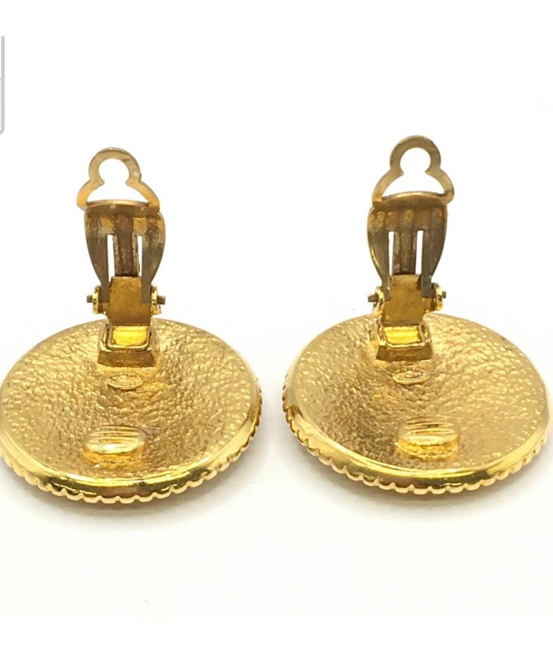 CHANEL Золотые позолоченные клипсы, фото 5