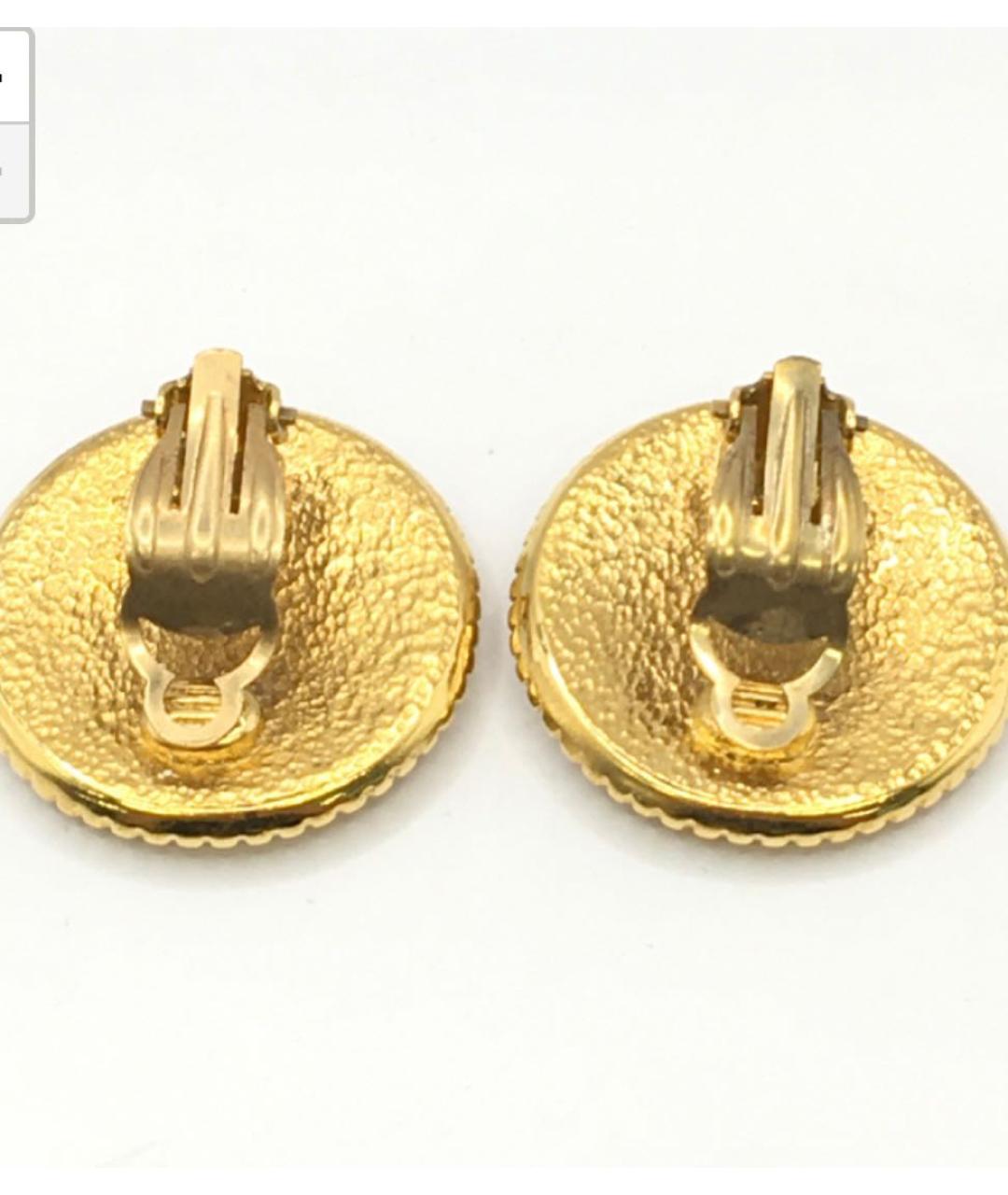 CHANEL Золотые позолоченные клипсы, фото 4