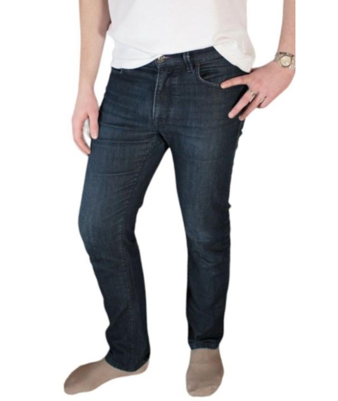 VERSACE Темно-синие хлопко-эластановые джинсы скинни, фото 3