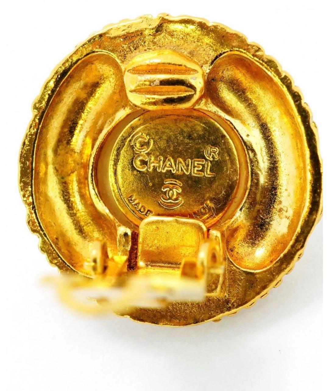 CHANEL Золотые клипсы, фото 4