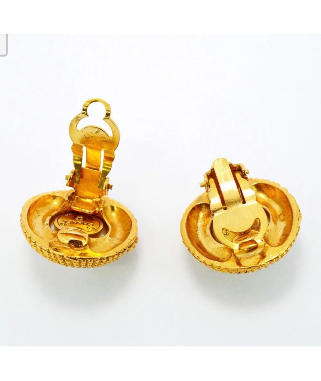 CHANEL Золотые клипсы, фото 3