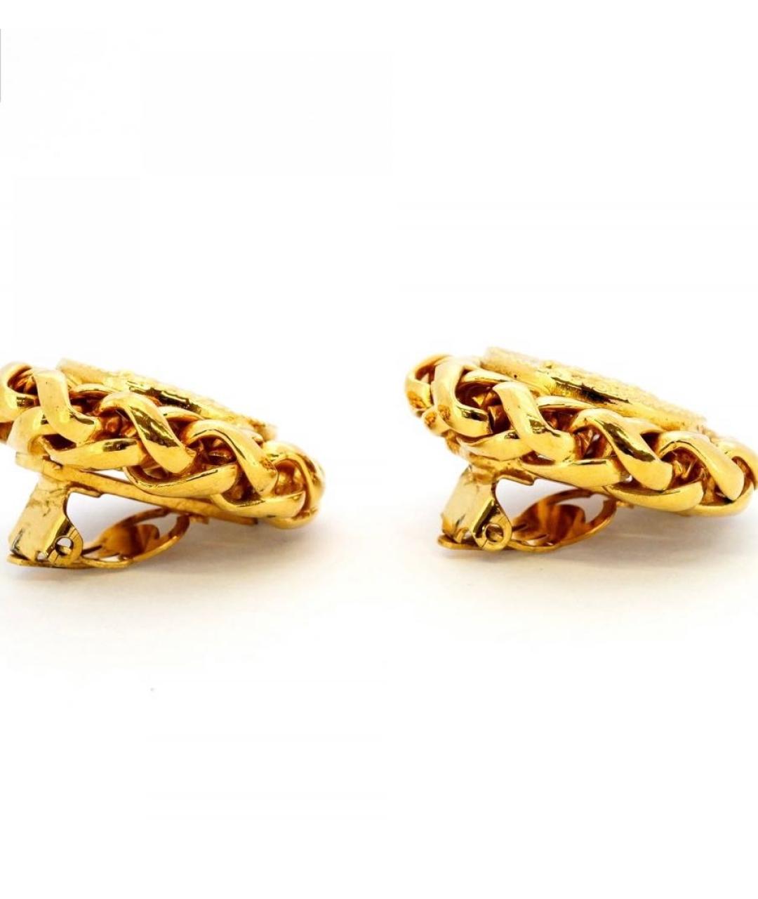 CHANEL Золотые металлические клипсы, фото 5