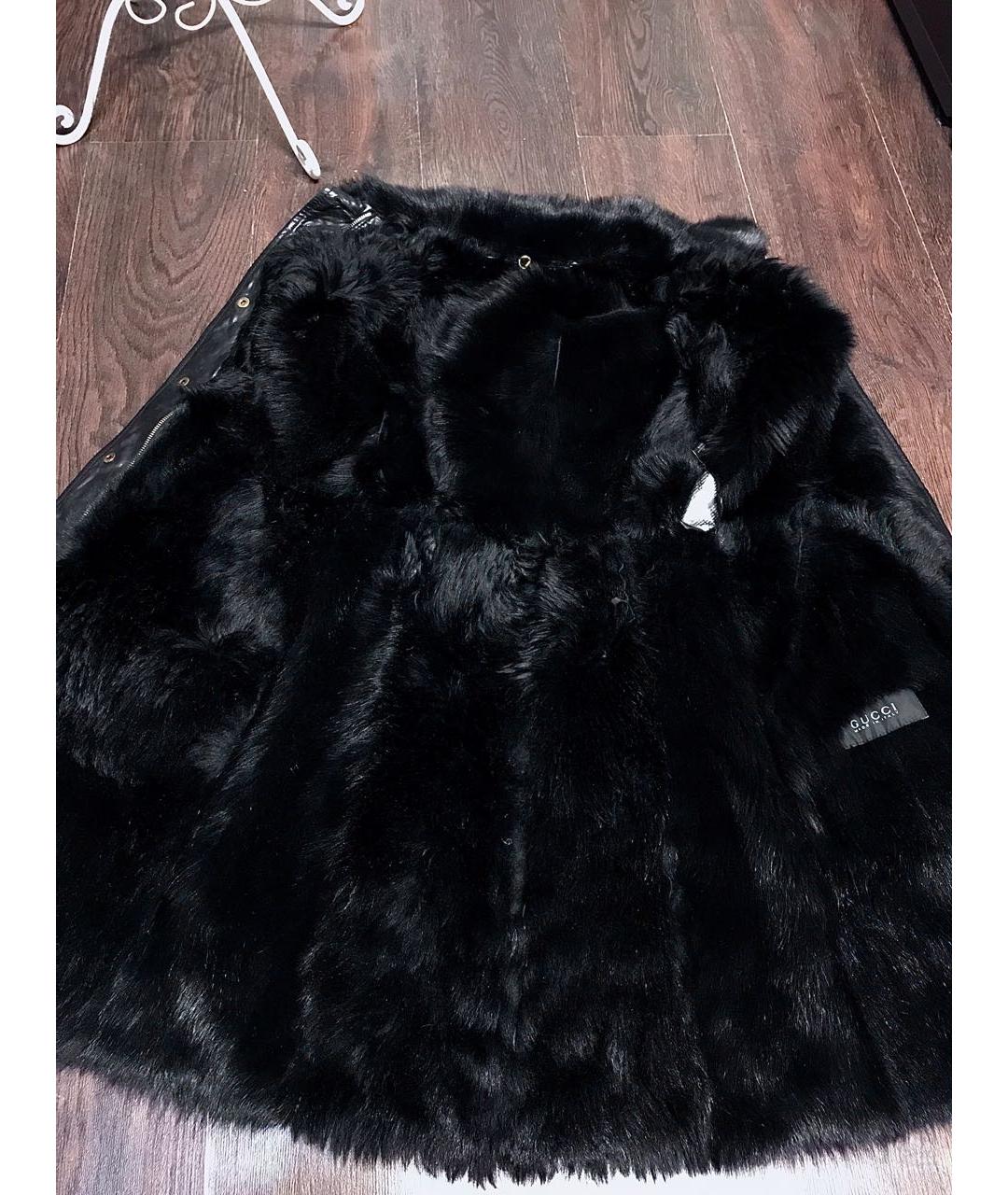 GUCCI Черная кожаная дубленка, фото 3