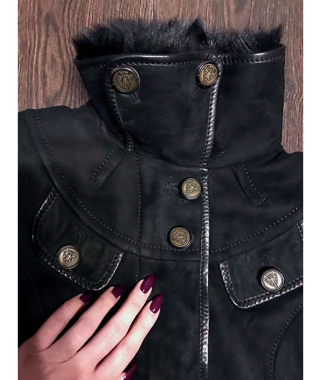 GUCCI Черная кожаная дубленка, фото 4