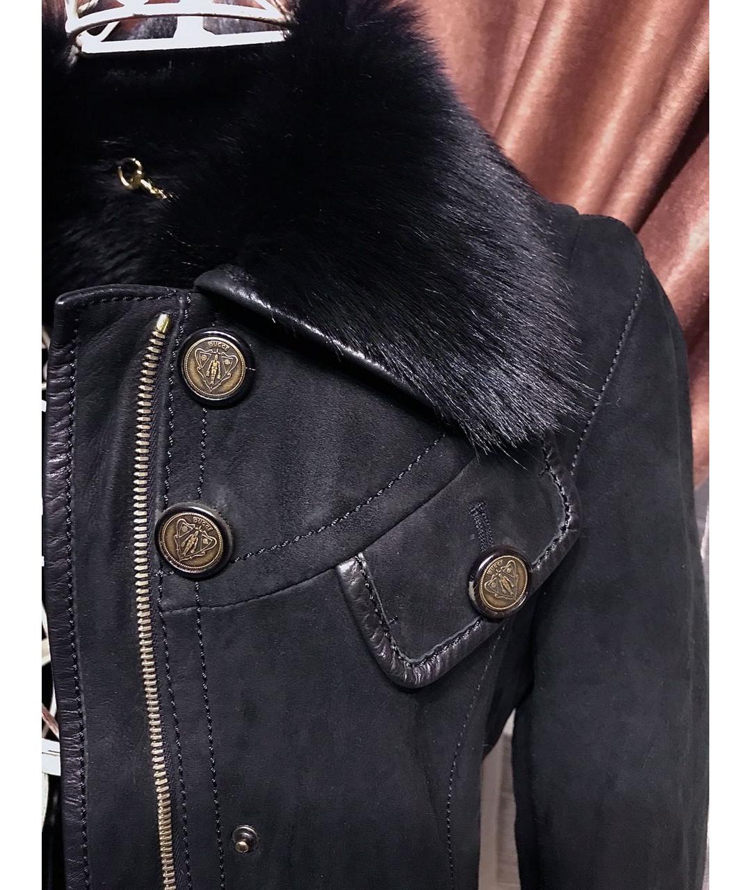 GUCCI Черная кожаная дубленка, фото 6