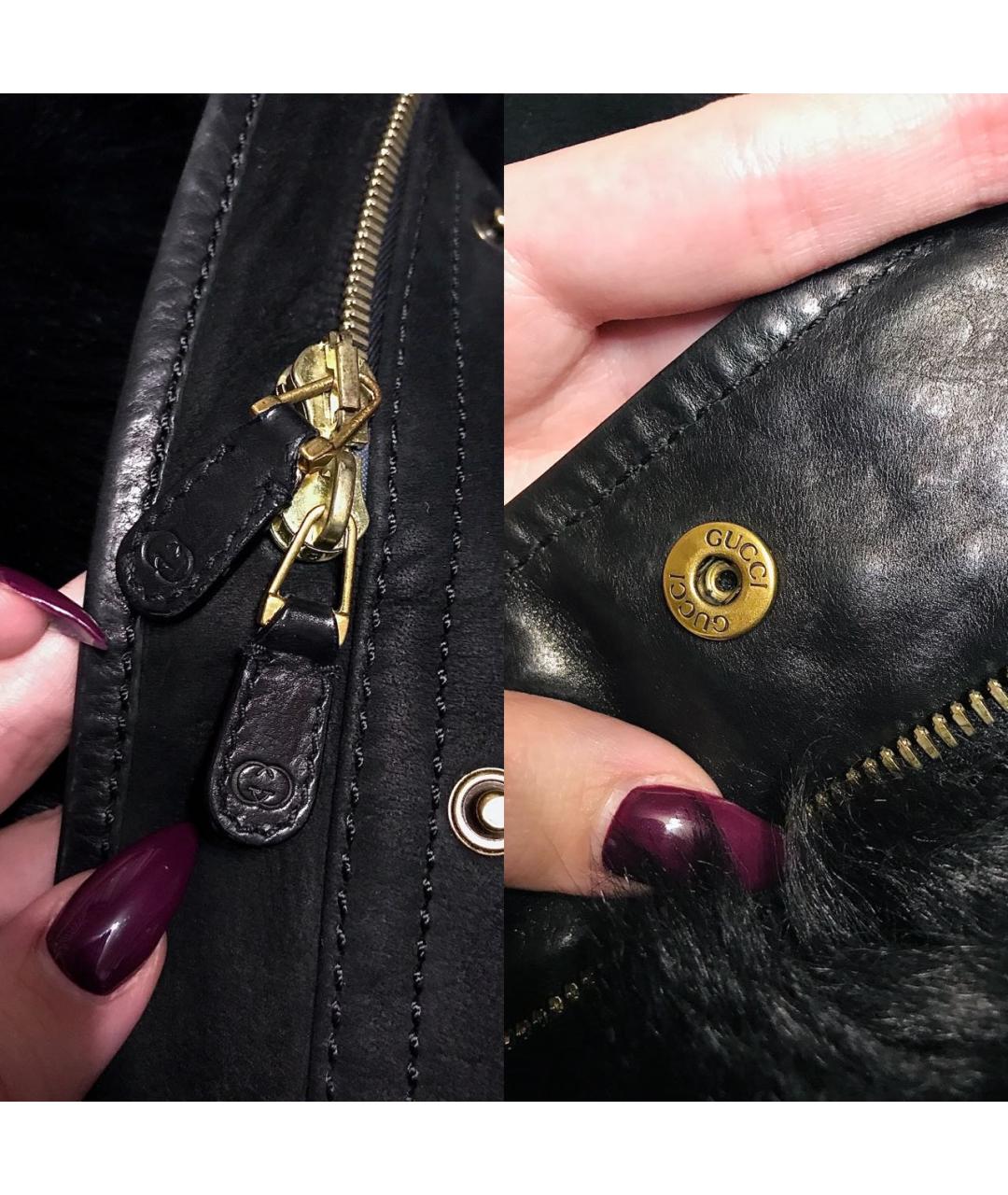 GUCCI Черная кожаная дубленка, фото 8