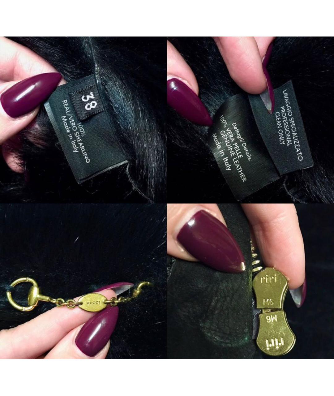 GUCCI Черная кожаная дубленка, фото 7