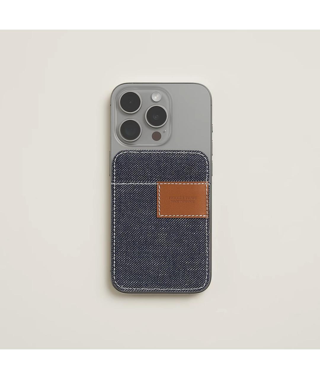 HERMES Синий кожаный кардхолдер, фото 4