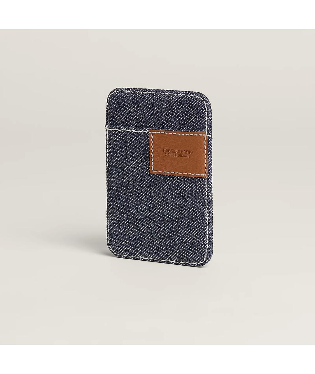 HERMES Синий кожаный кардхолдер, фото 3