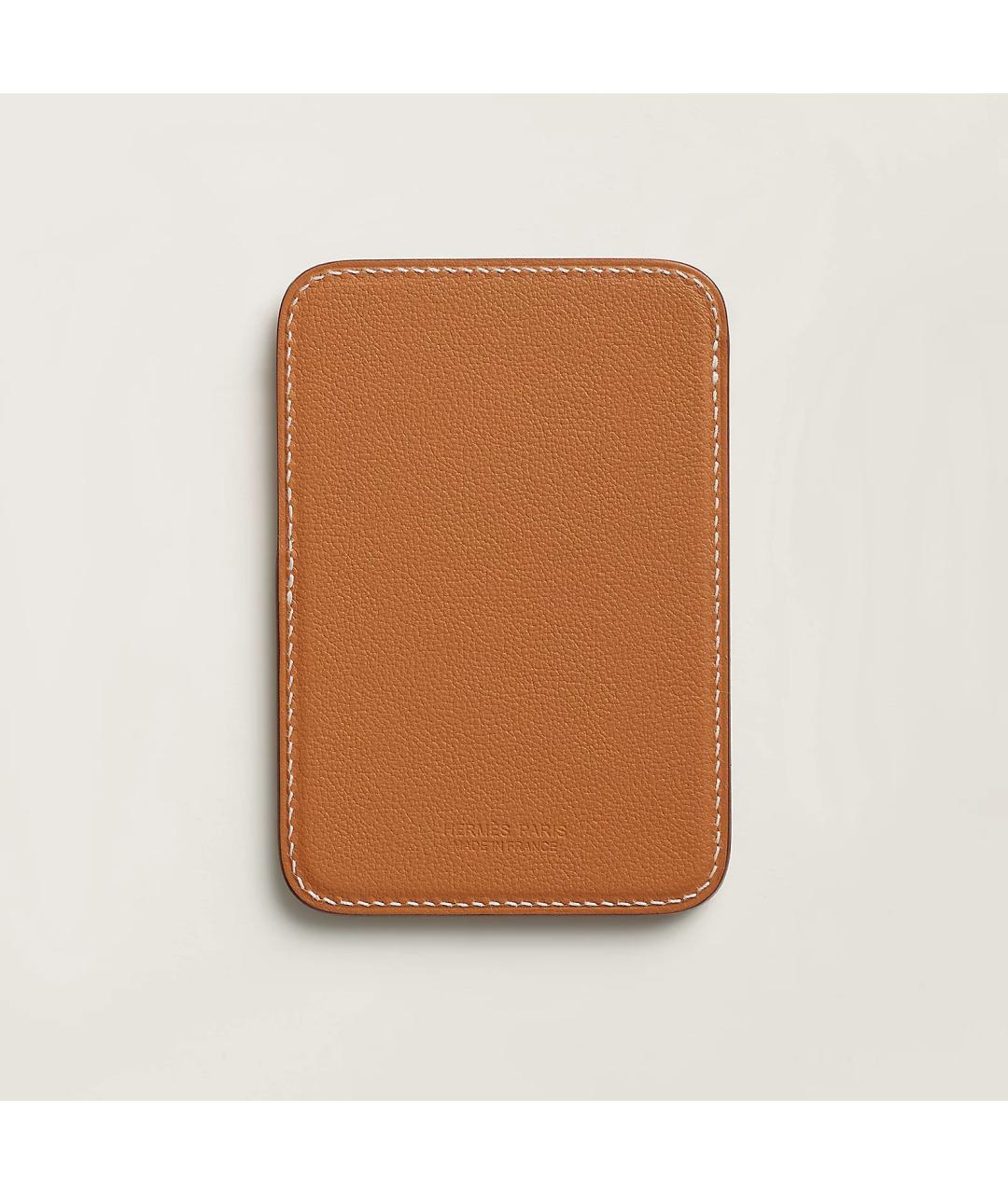 HERMES Коричневый кожаный кардхолдер, фото 2
