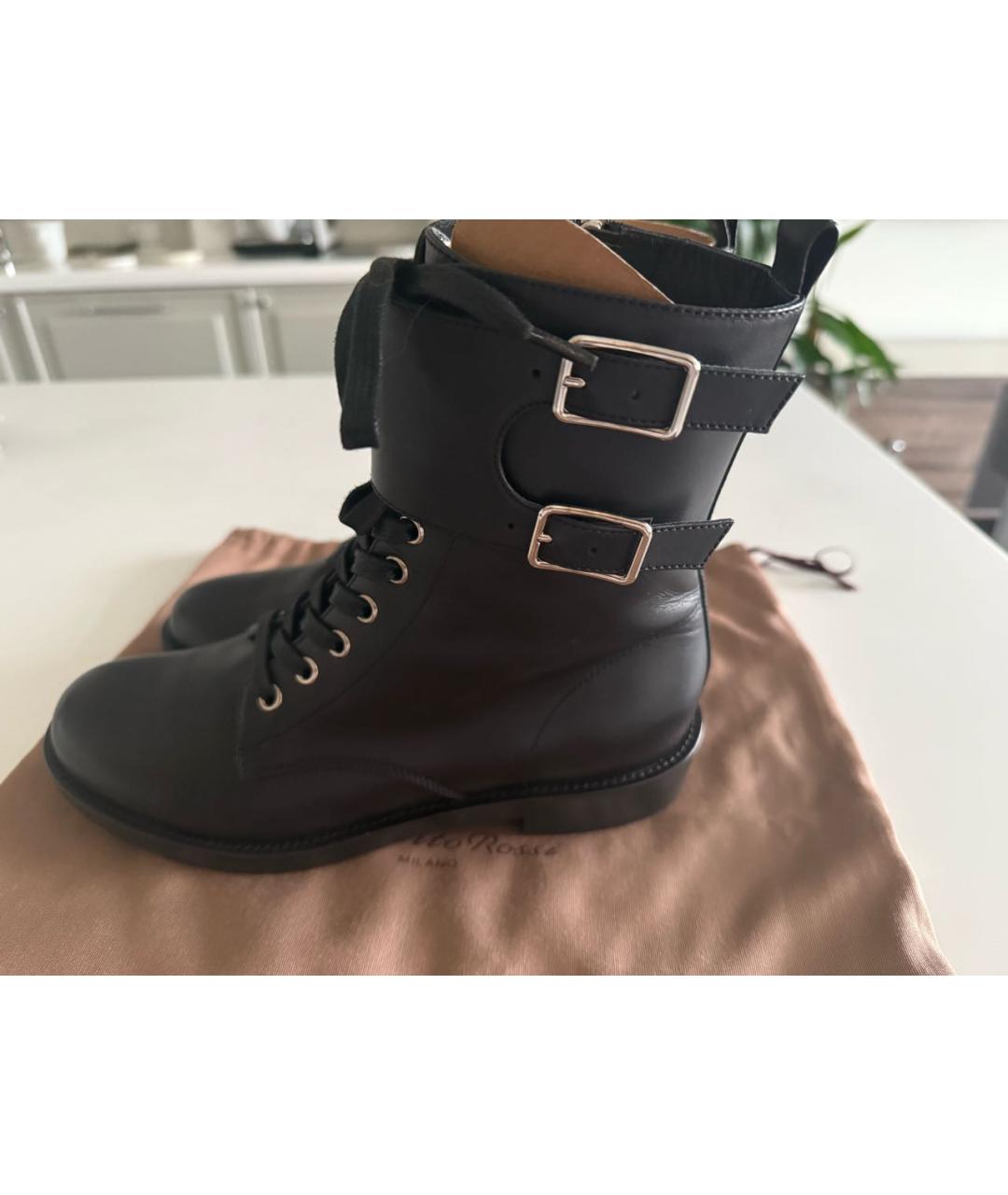 GIANVITO ROSSI Черные кожаные ботинки, фото 6