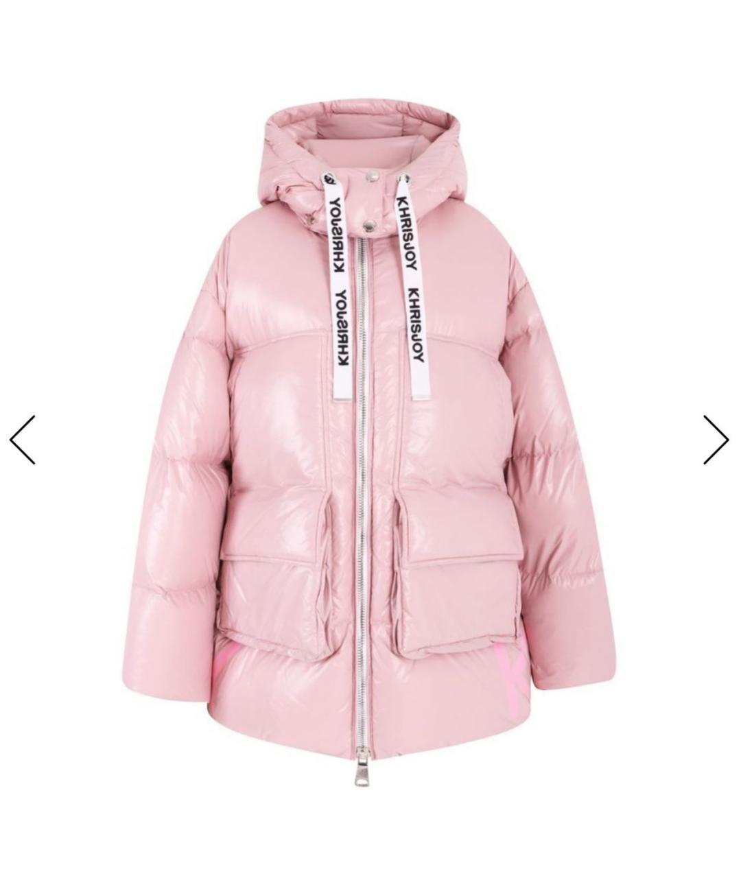 KHRISJOY Розовый полиэстеровый пуховик, фото 5