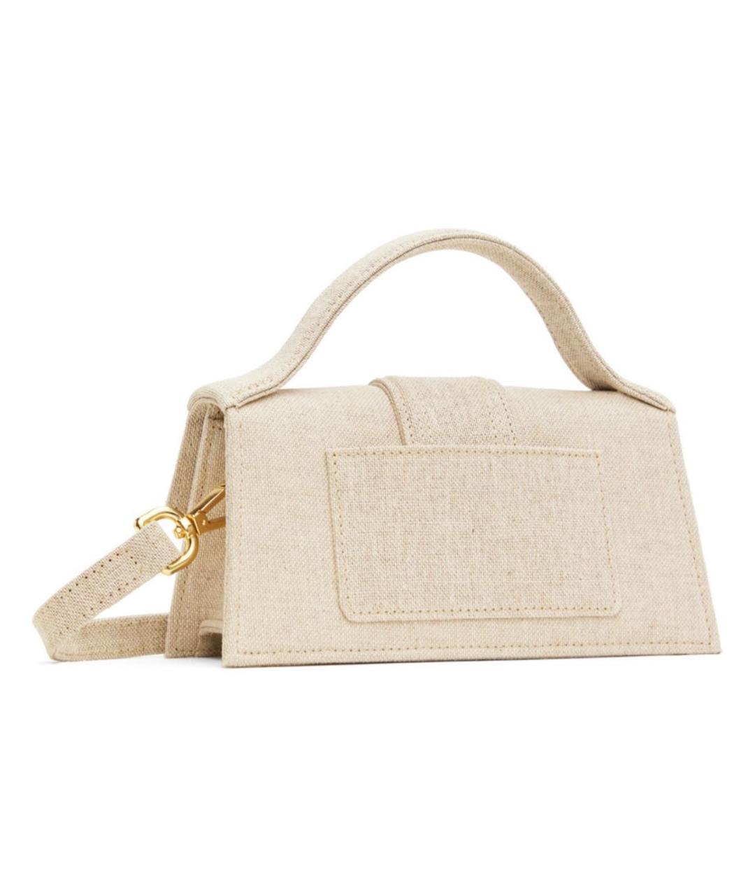 JACQUEMUS Серая тканевая сумка через плечо, фото 2