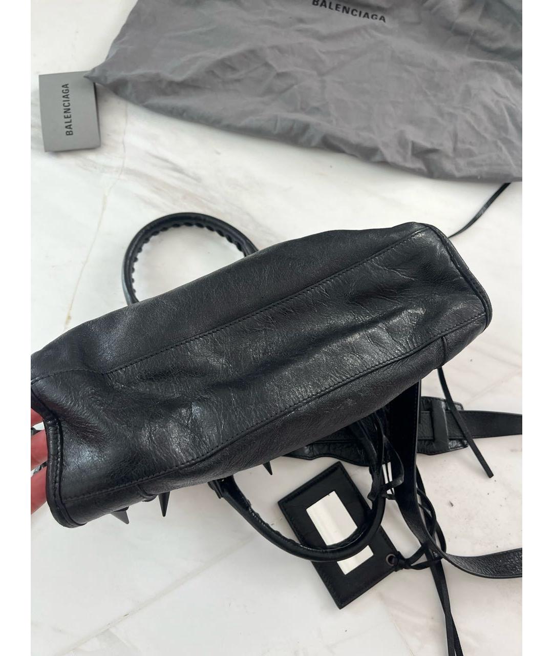 BALENCIAGA Черная кожаная сумка через плечо, фото 8