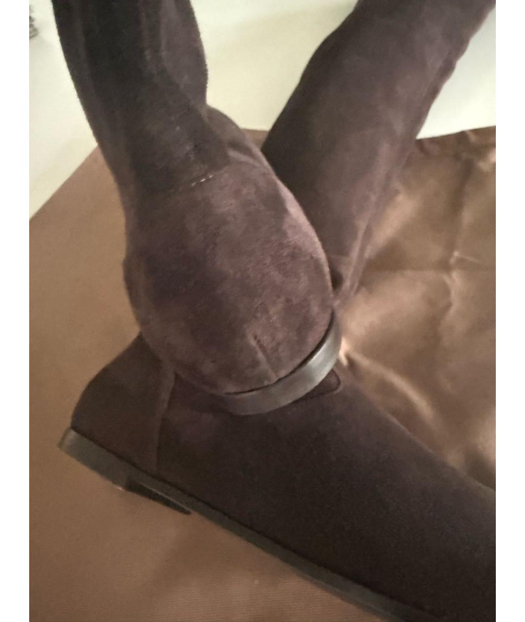 GIANVITO ROSSI Коричневые замшевые сапоги, фото 6