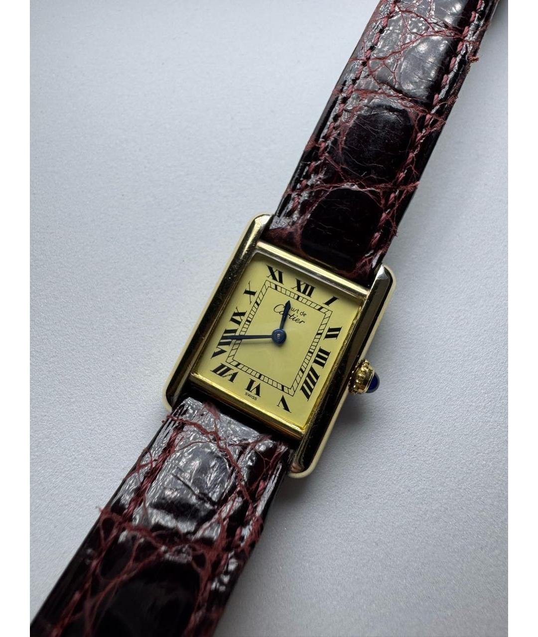CARTIER Бордовые часы, фото 2