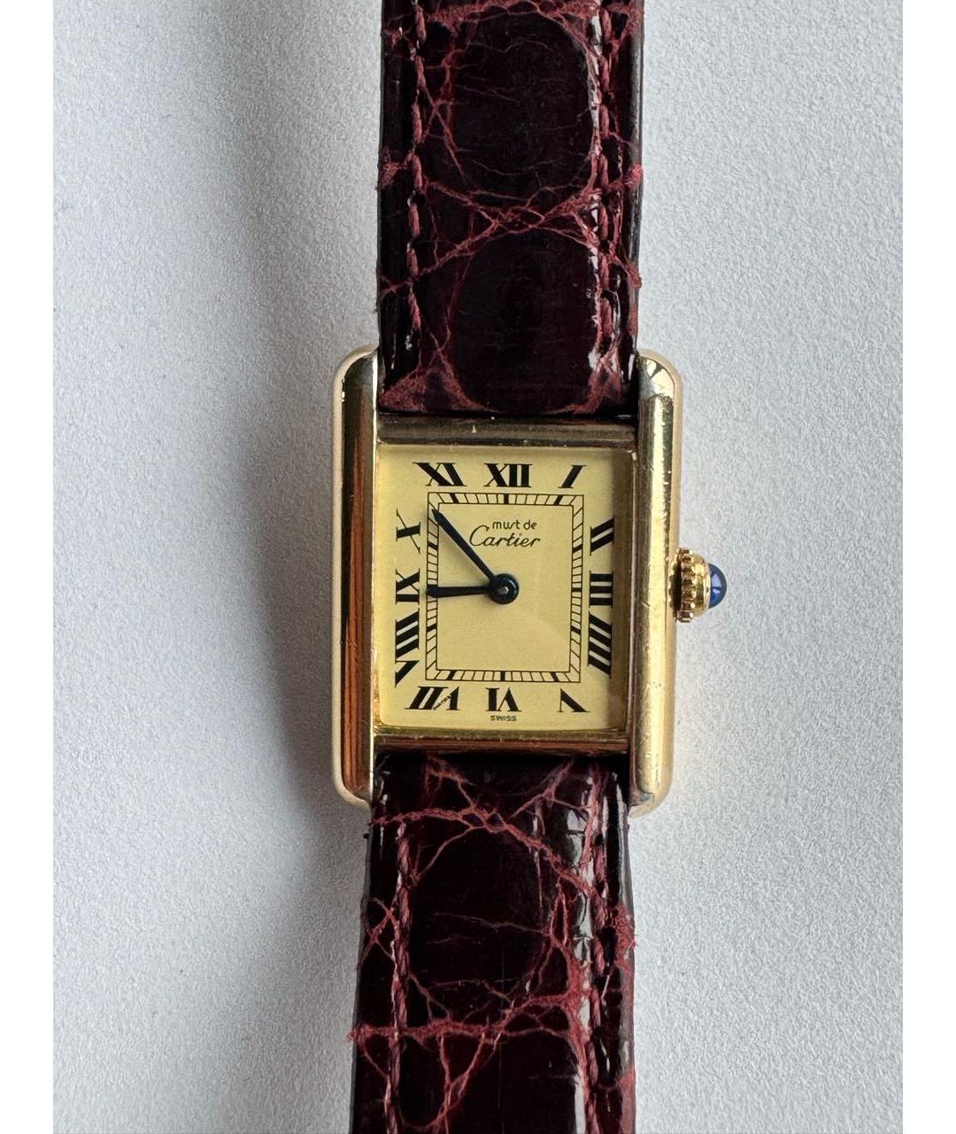 CARTIER Бордовые часы, фото 7