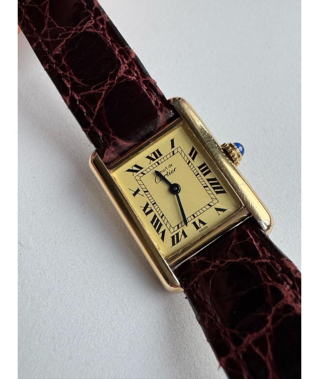 CARTIER Бордовые часы, фото 6