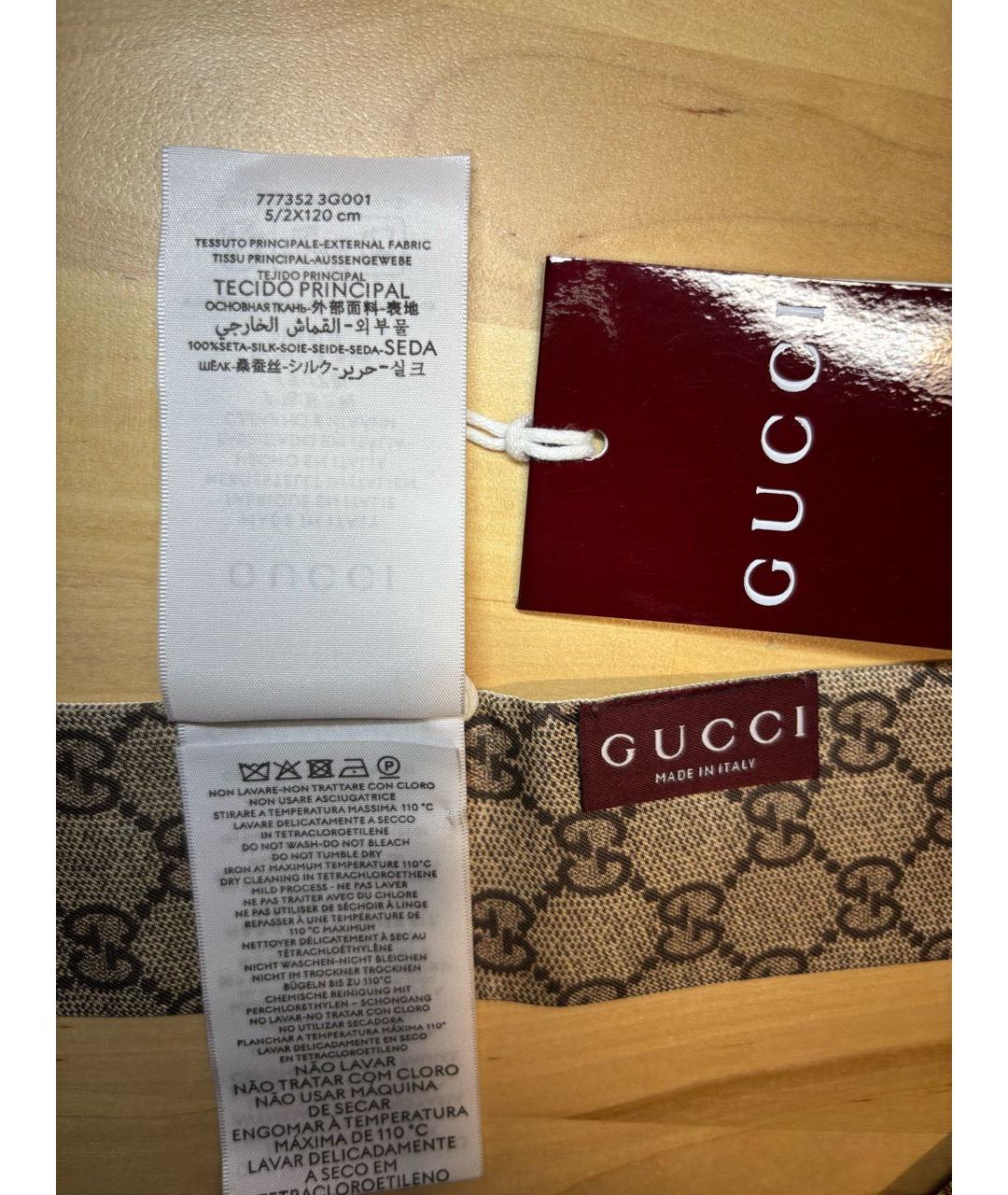 GUCCI Мульти шелковый шарф, фото 4