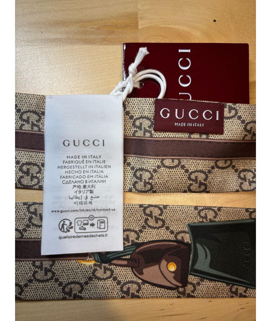 GUCCI Мульти шелковый шарф, фото 2